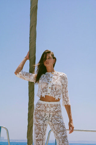 Amelia Shirt - White Lace