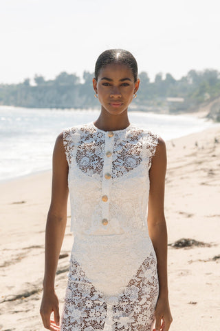 Sophie Vest - White Lace