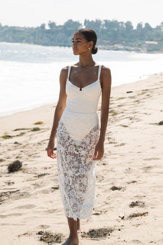 Elyse Skirt - White Lace