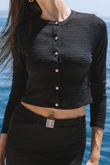 Lauren Swim Cardigan 2.0 - Black Jacquard