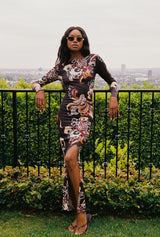 Payton Dress - Coffee Paisley