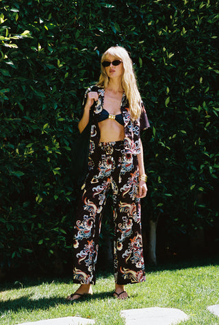 Esme Pant - Coffee Paisley