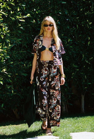 Esme Pant - Coffee Paisley